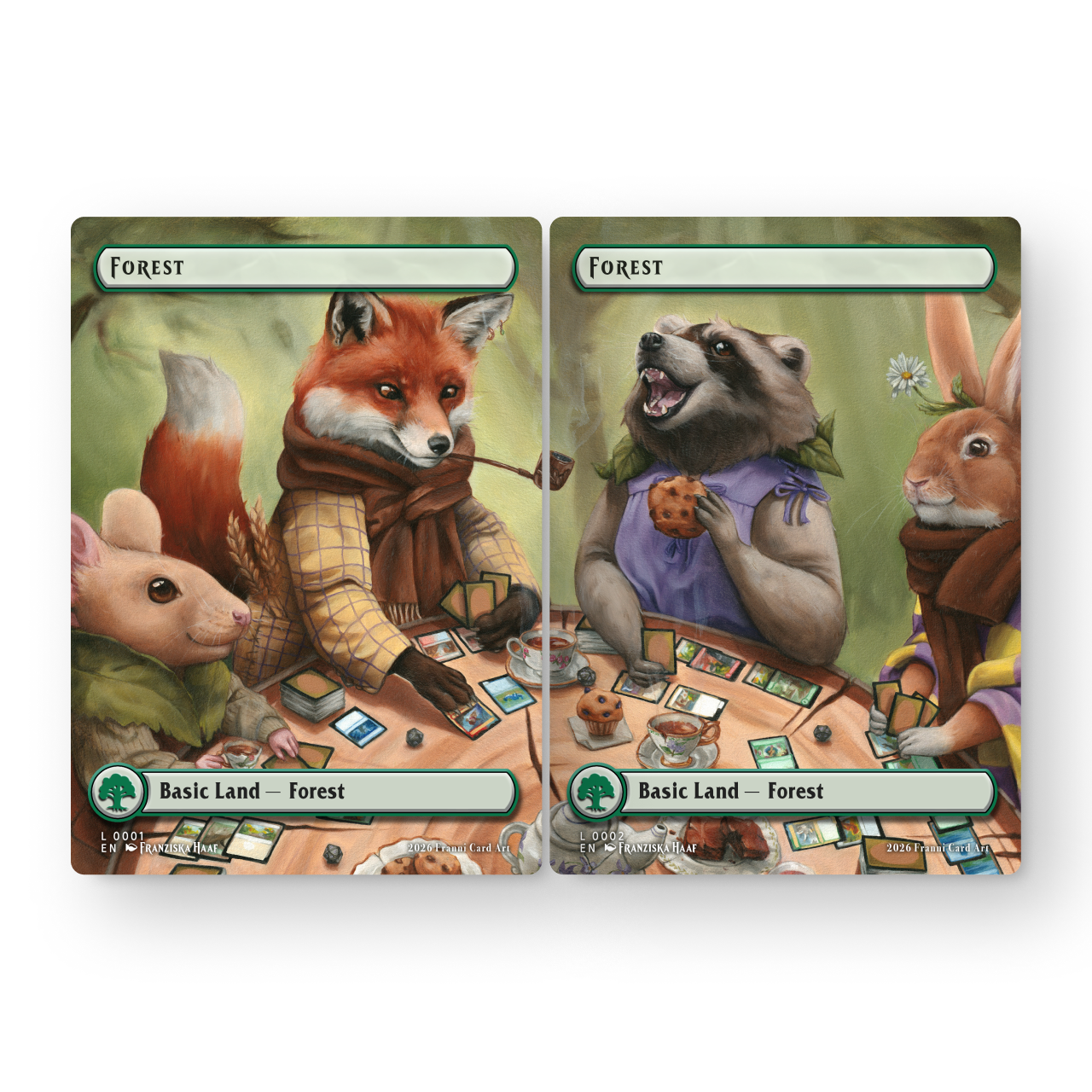 Playtest card | Basic Land "Forest" (left) - Forest Play