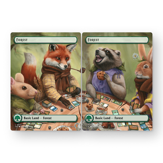 Playtest card | Basic Land "Forest" (left) - Forest Play