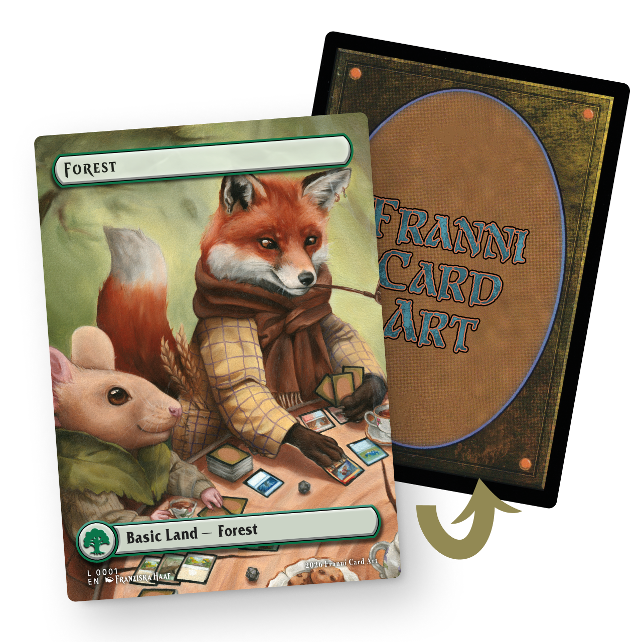 Playtest card | Basic Land "Forest" (left) - Forest Play